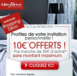 Les invitations shopping déco Heytens – Promotions web sur les produits Heytens à télécharger