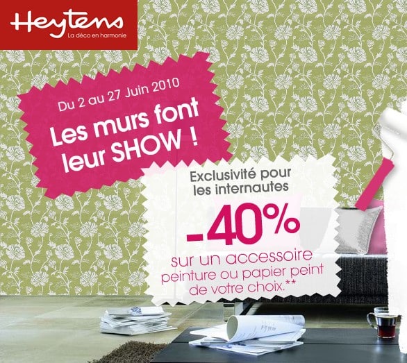 Heytens – Grosse promo sur les peintures et papiers peints