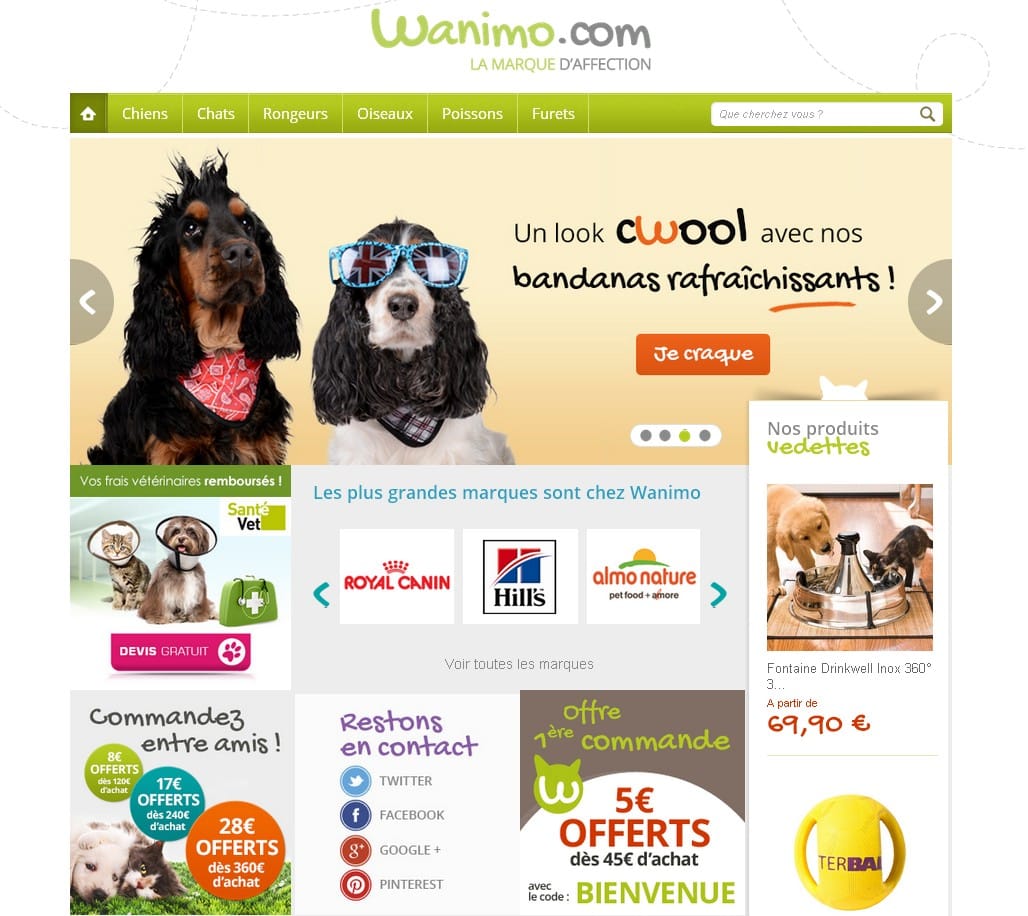 La boutique Wanimo : tout pour vos petits compagnons à 4 pattes !