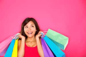 Shopping woman holding shopping bags