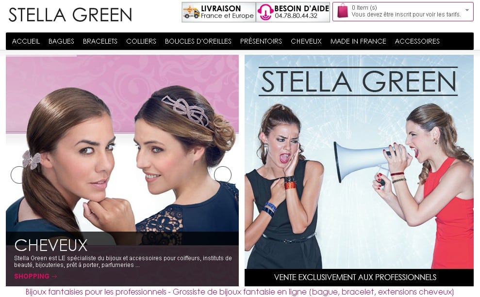Stella Green : grossiste en bijoux et accessoires de mode