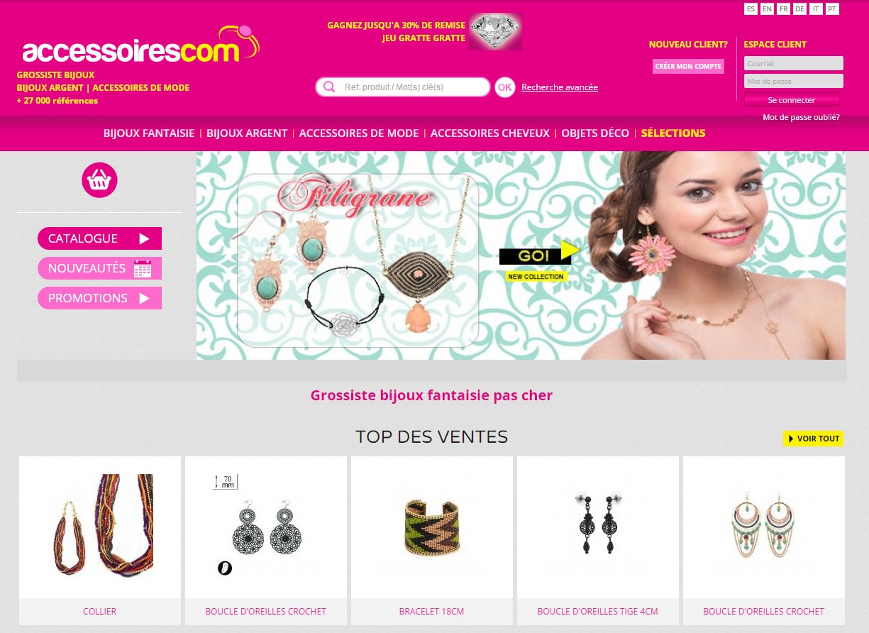 Accessoirescom, la boutique de référence pour les bijoux de fantaisie