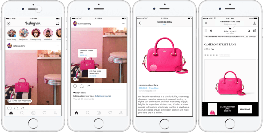 Shopping, nouvelle fonctionnalité d'Instagram